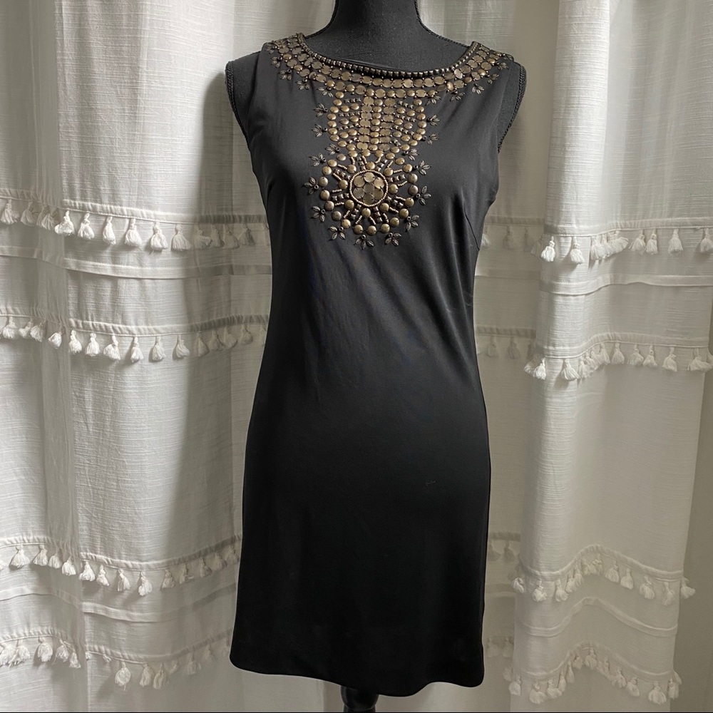 Mango Beaded Shift Dress